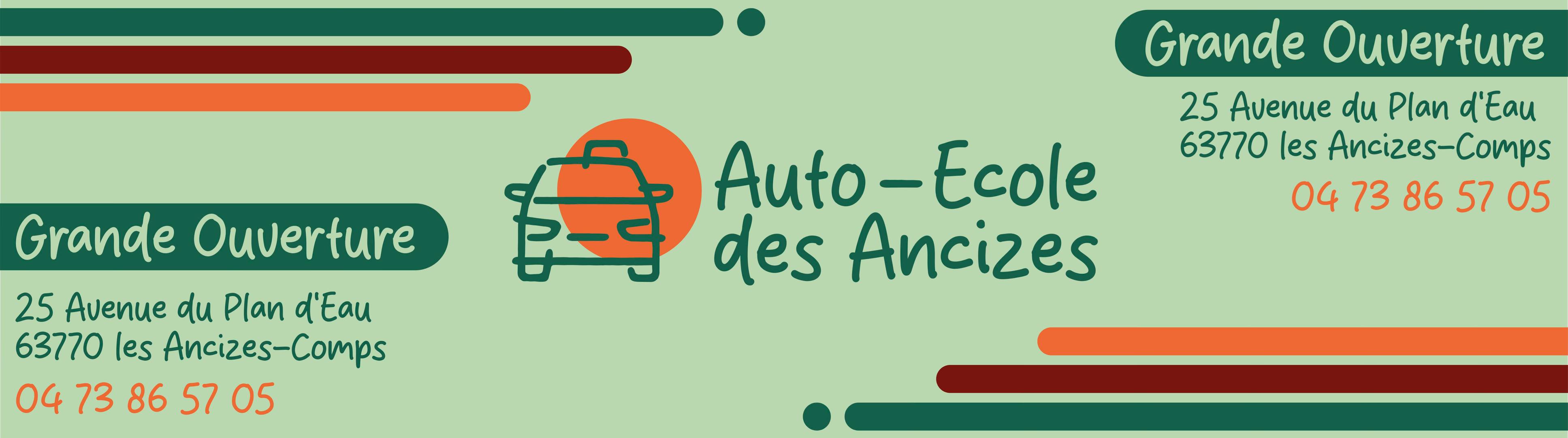 Auto-École des Ancizes — bannière